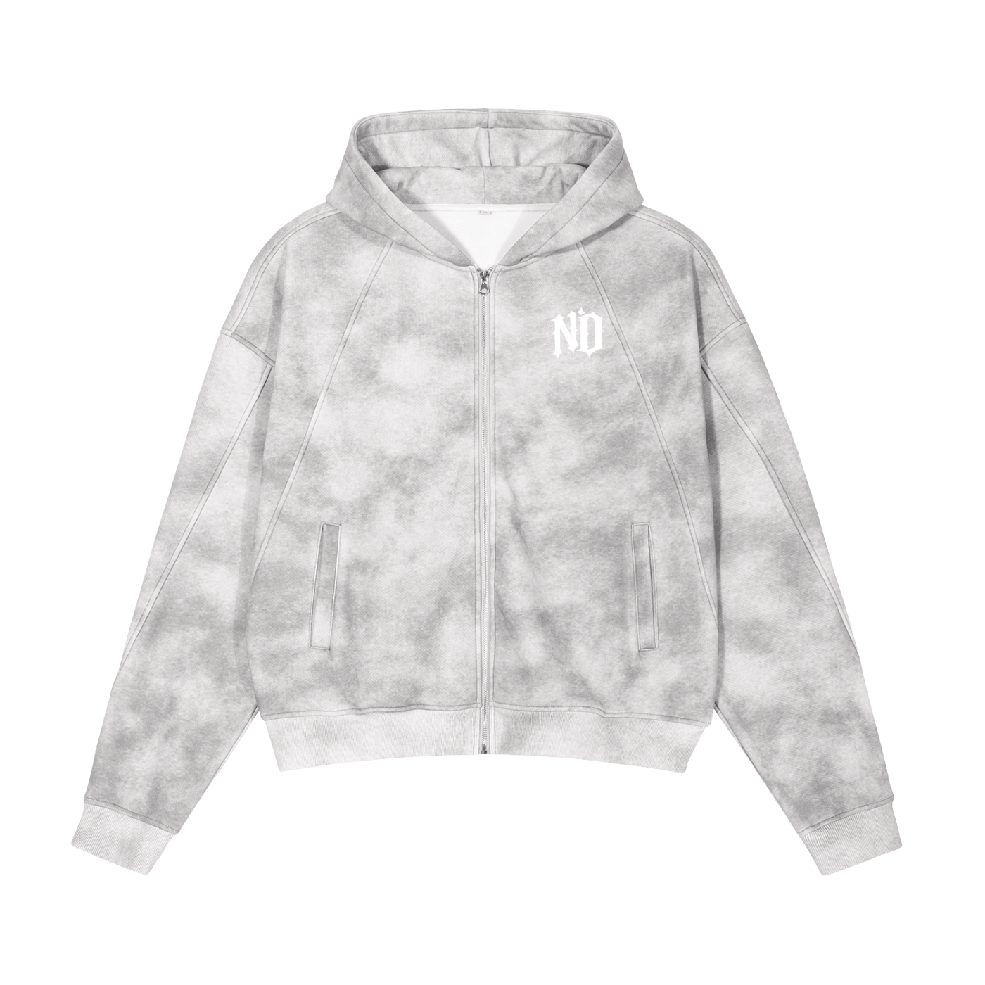 Stone Eagle Dirty Washed Zip-Up Fleece Hoodie