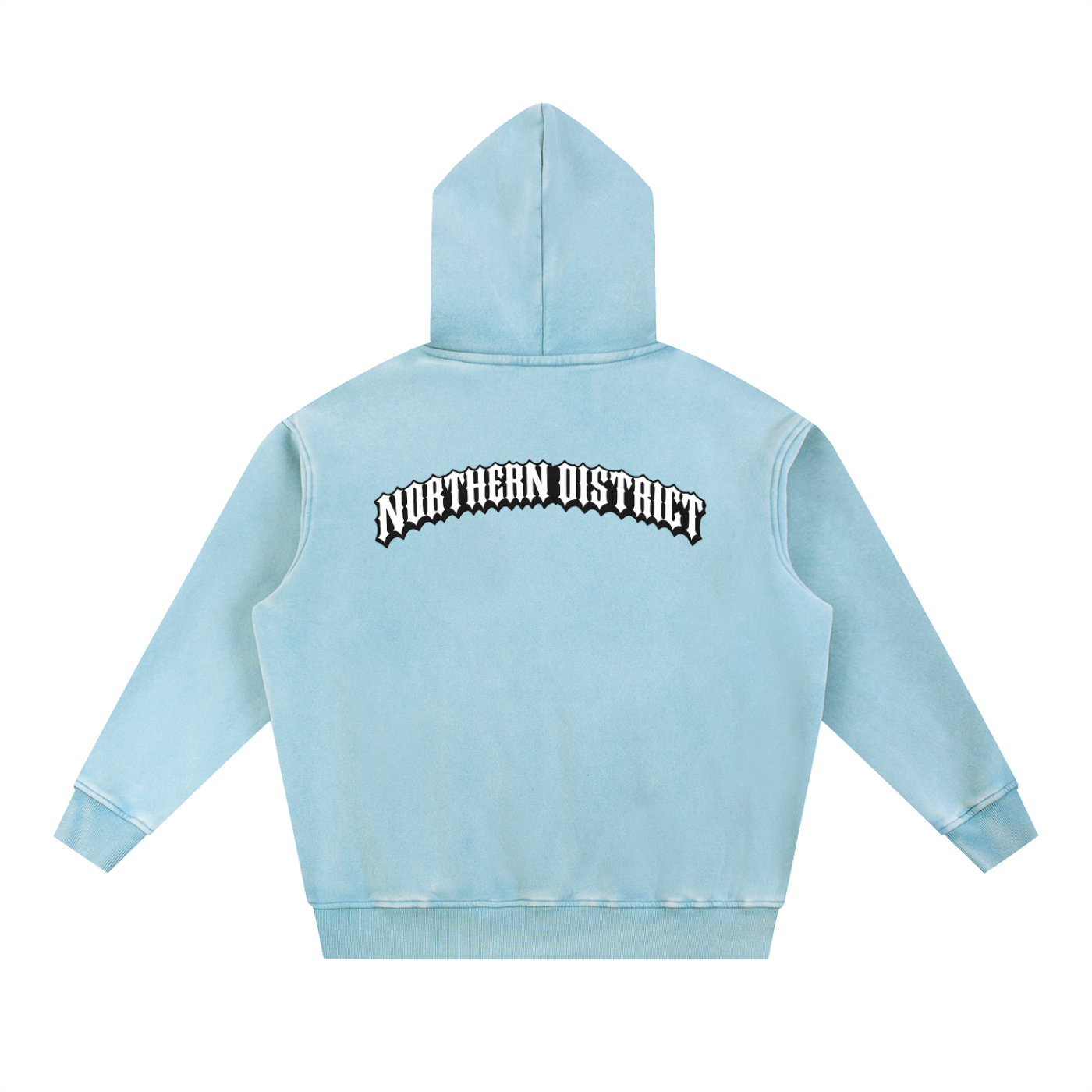 Northern District Gated Snow Wash Fleece Oversize Hoodie