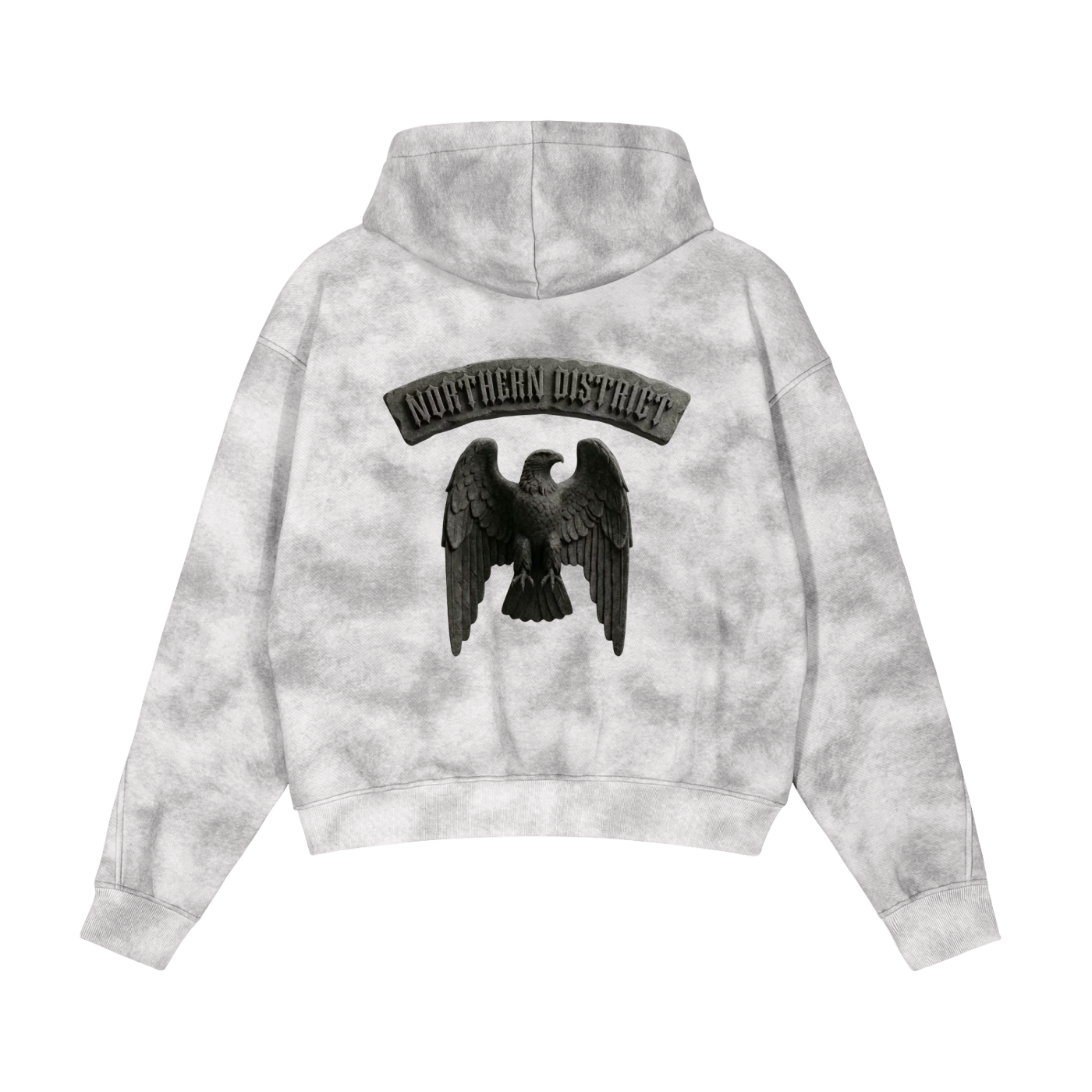Stone Eagle Dirty Washed Zip-Up Fleece Hoodie