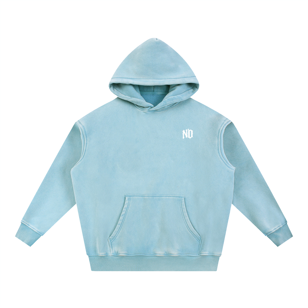 Northern District Gated Snow Wash Fleece Oversize Hoodie