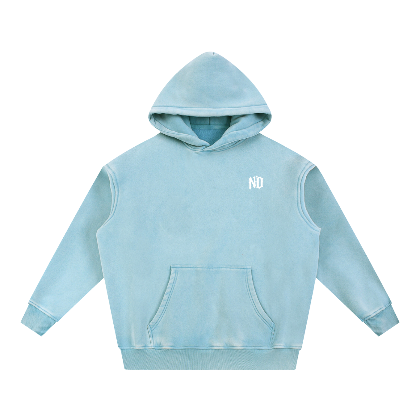 Northern District Gated Snow Wash Fleece Oversize Hoodie